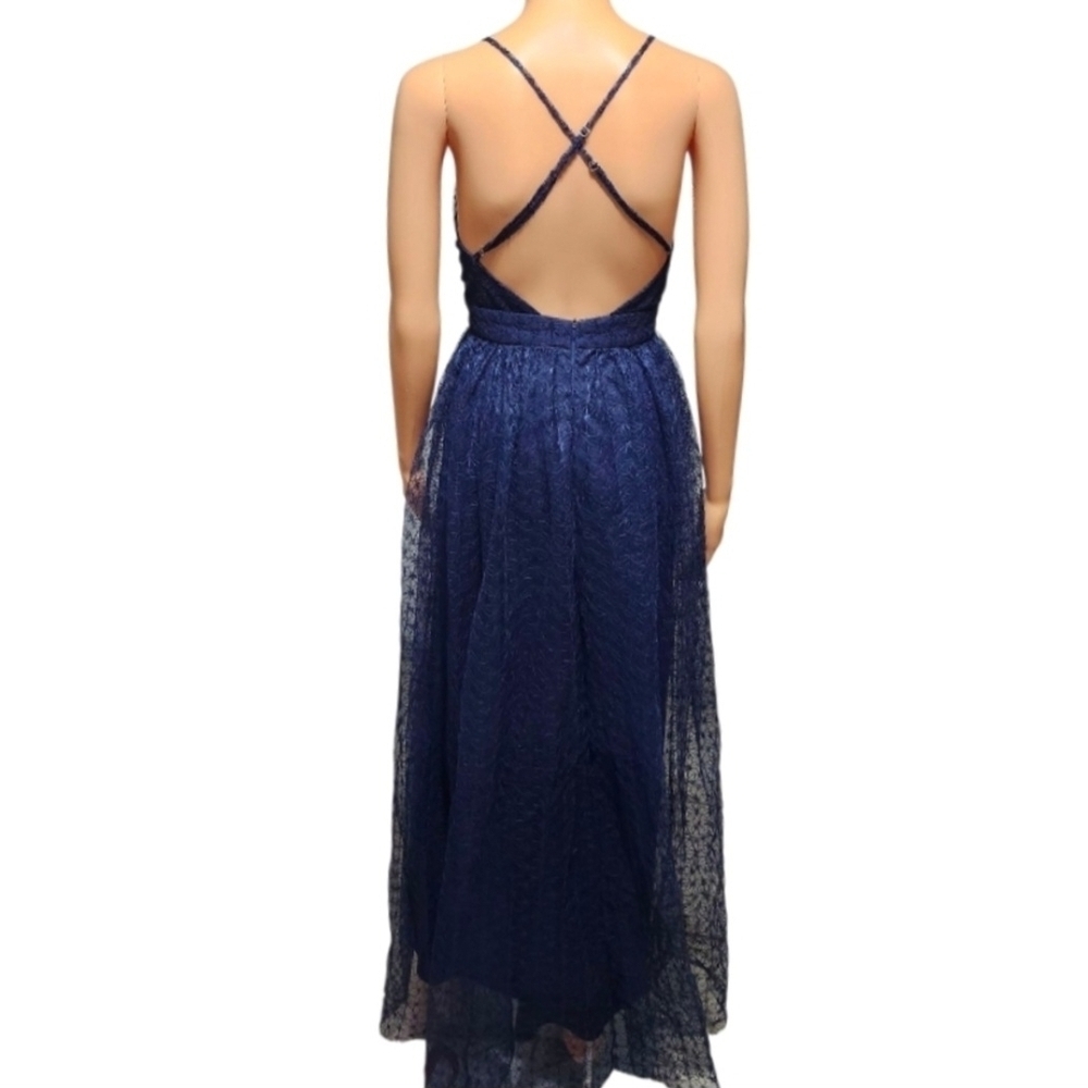 Steps NY Navy Blue Lace Maxi Dress – Size S (Small) - Picture 6 of 8